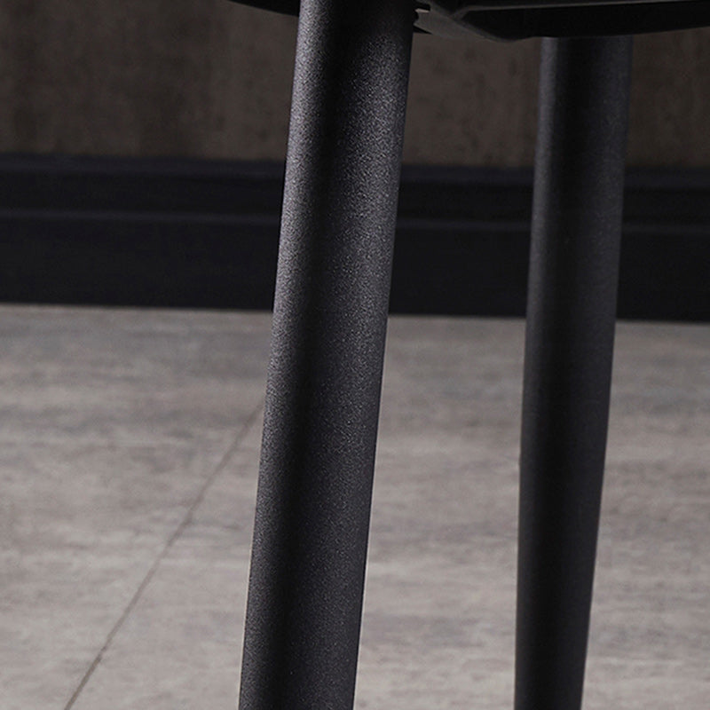 Modern Double-Upholstered Carbon Steel Leather Dining Chair