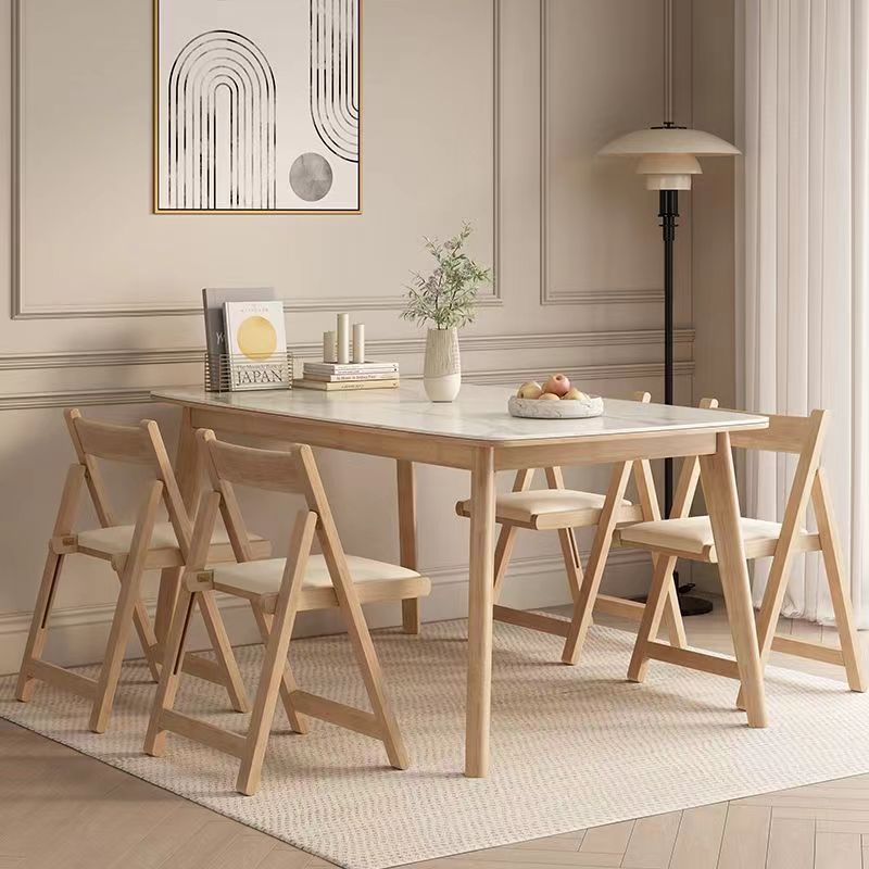 Natural nordic wooden slat dining chairs & benches