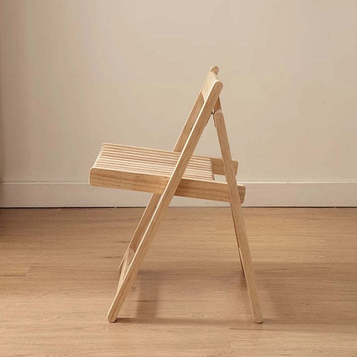 Nordic Foldable Wooden Slat Dining Chair