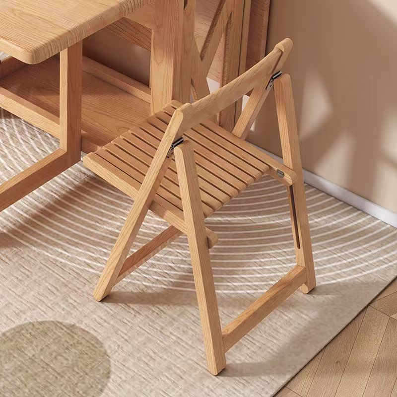 Nordic Foldable Wooden Slat Dining Chair