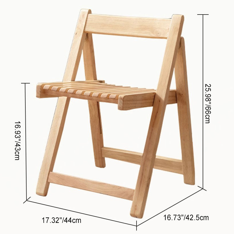 Nordic Foldable Wooden Slat Dining Chair