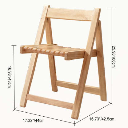 Nordic Foldable Wooden Slat Dining Chair