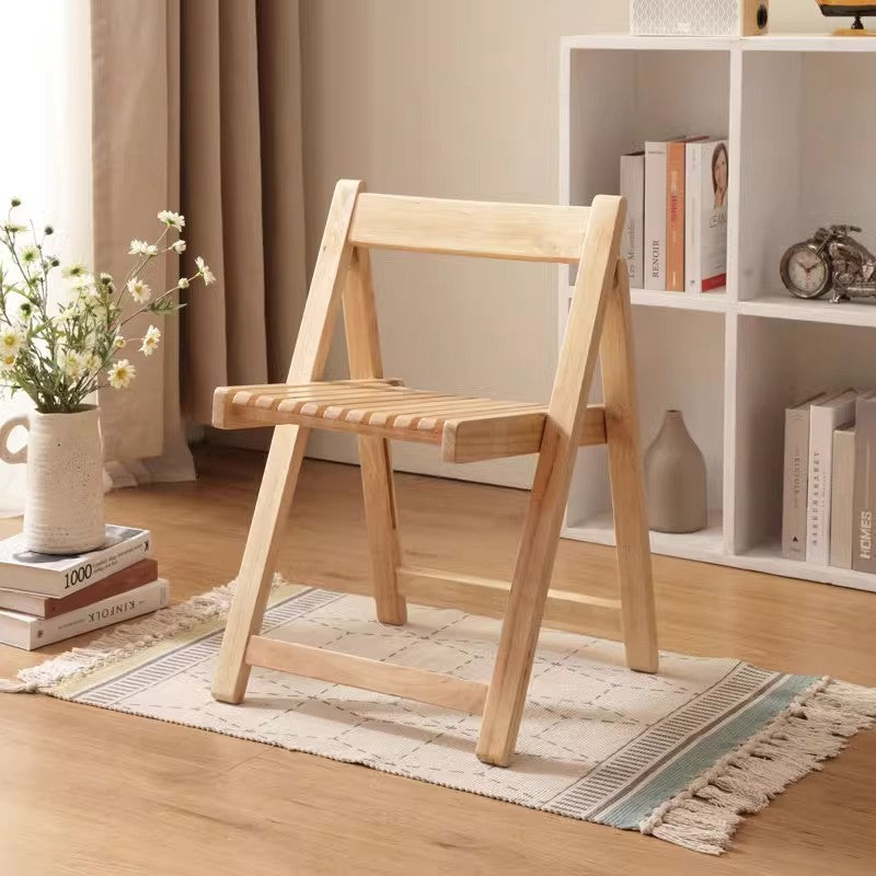 Nordic Foldable Wooden Slat Dining Chair