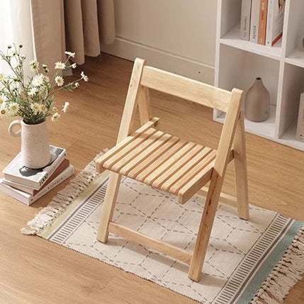 Nordic Foldable Wooden Slat Dining Chair