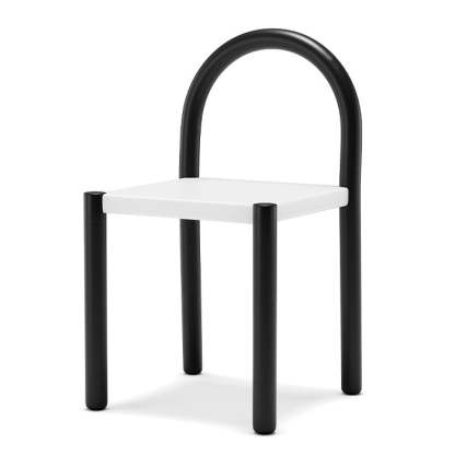 Nordic Half-Round Leather Steel Dining Chair