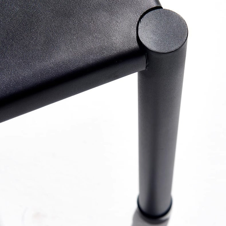 Nordic Half-Round Leather Steel Dining Chair