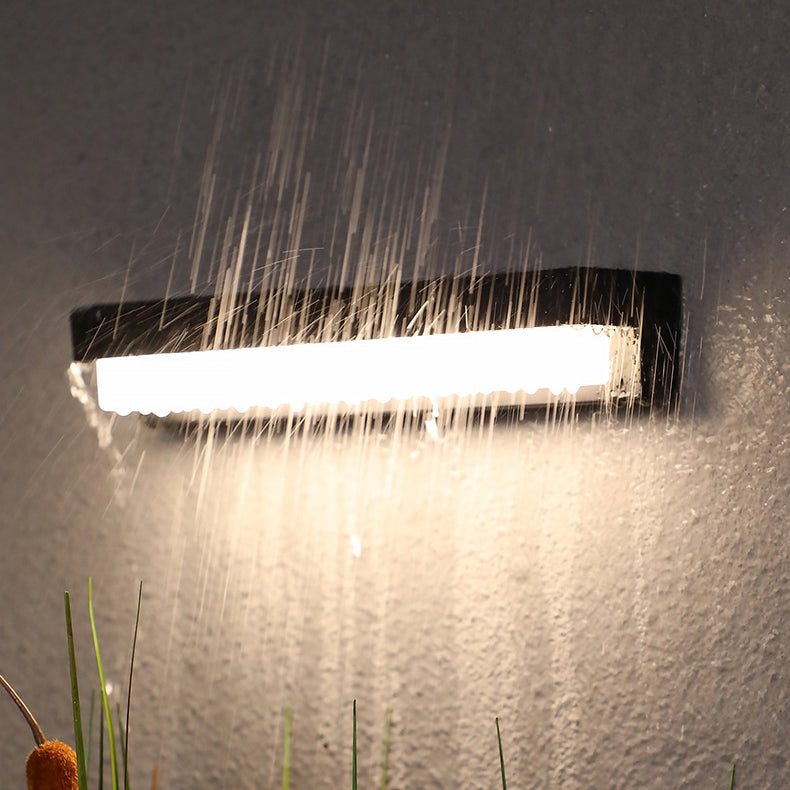 Minimalist Solar Sensor Rectangular LED Wall Sconce