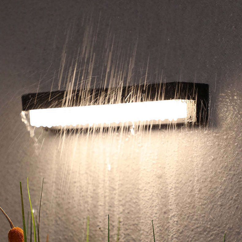 Minimalist Solar Sensor Rectangular LED Wall Sconce