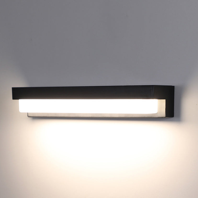 Minimalist Solar Sensor Rectangular LED Wall Sconce