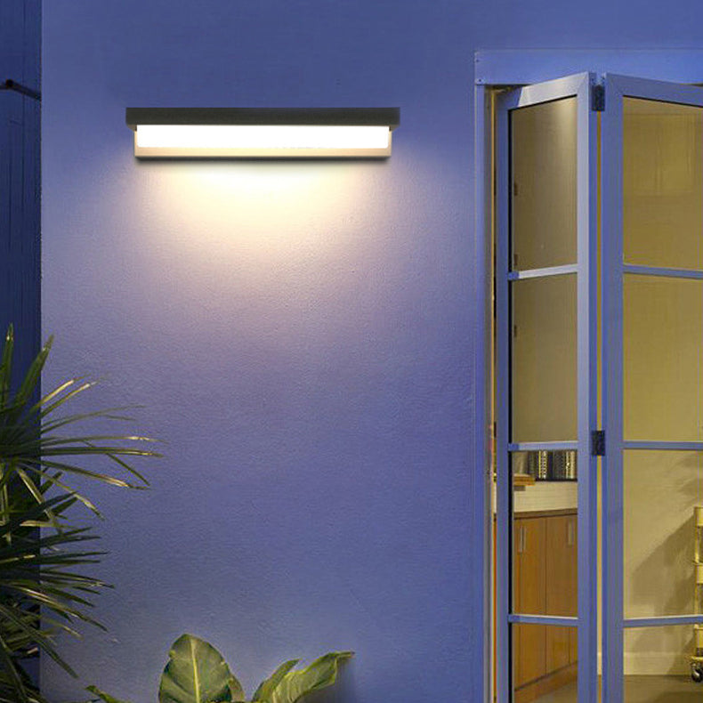 Lighom minimalist rectangular sensor black outdoor wall lighting