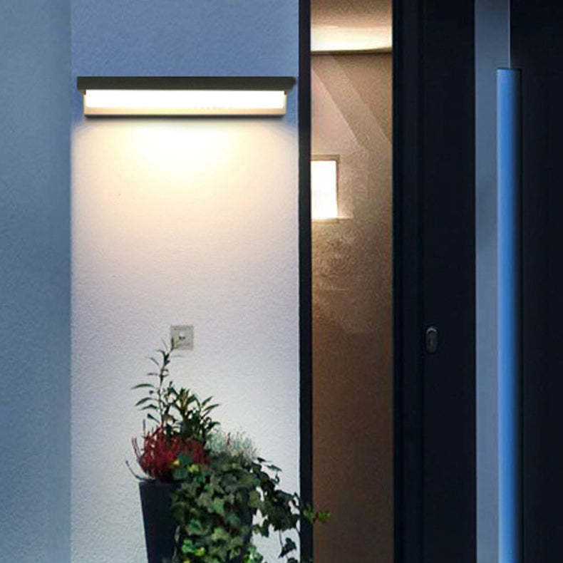 Minimalist Solar Sensor Rectangular LED Wall Sconce
