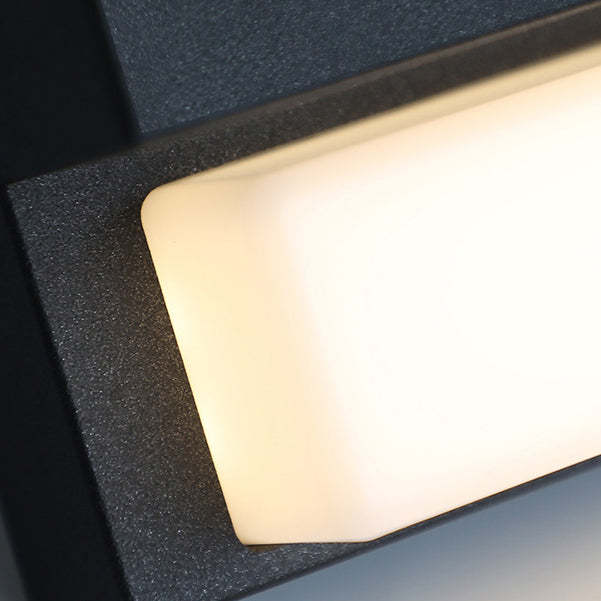 Minimalist Solar Sensor Rectangular LED Wall Sconce