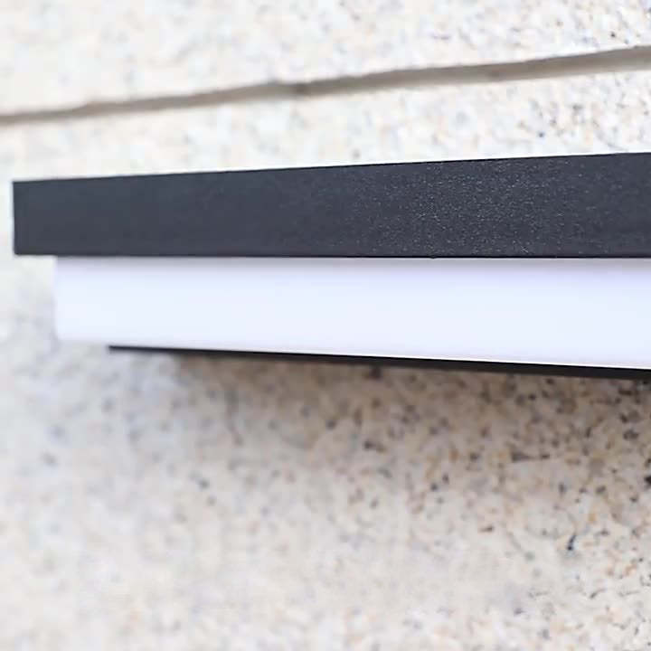 Minimalist Solar Sensor Rectangular LED Wall Sconce