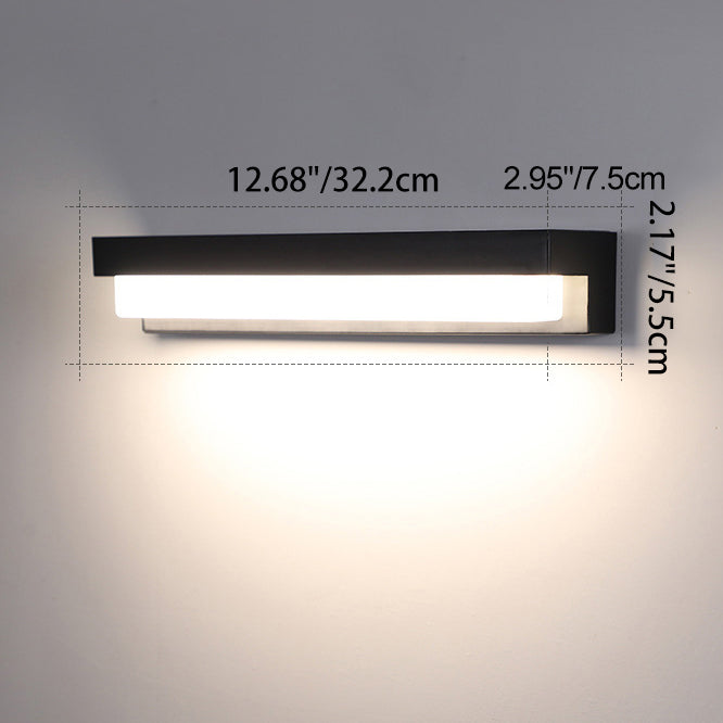 Minimalist Solar Sensor Rectangular LED Wall Sconce