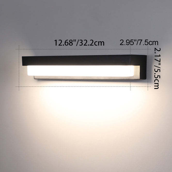 Minimalist Solar Sensor Rectangular LED Wall Sconce