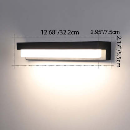 Minimalist Solar Sensor Rectangular LED Wall Sconce