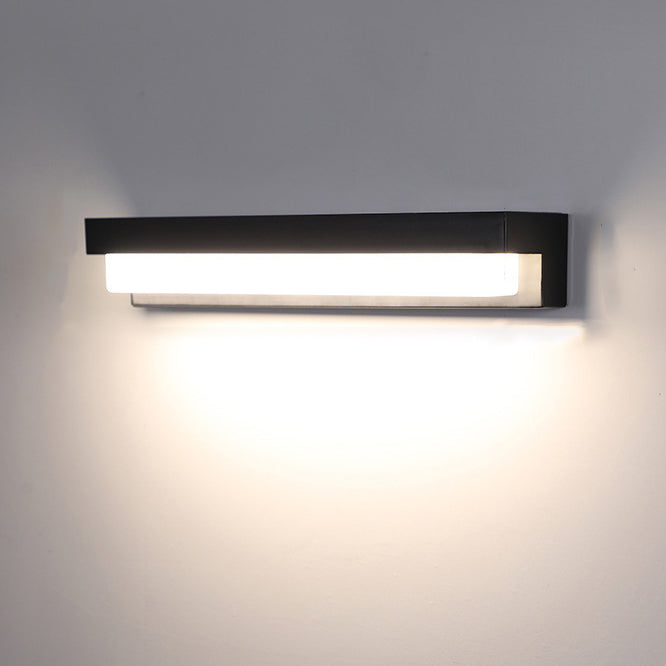 Minimalist Solar Sensor Rectangular LED Wall Sconce
