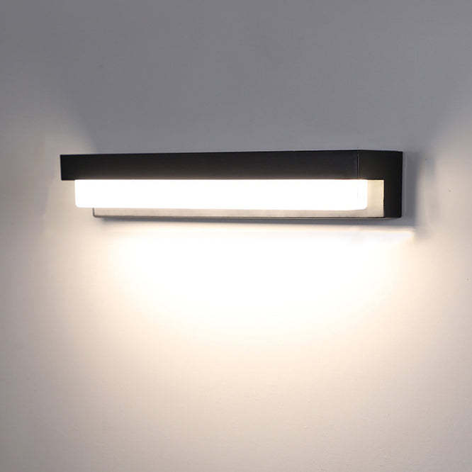 Minimalist Solar Sensor Rectangular LED Wall Sconce