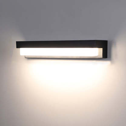 Minimalist Solar Sensor Rectangular LED Wall Sconce