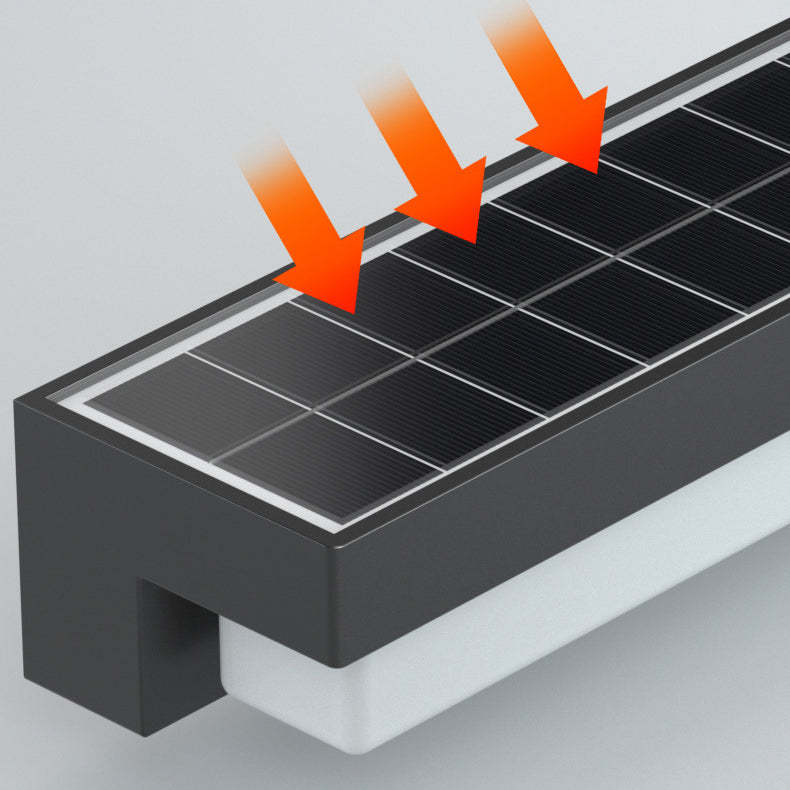 Minimalist Solar Sensor Rectangular LED Wall Sconce