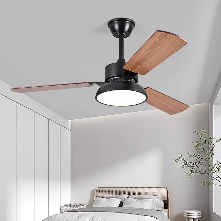 Minimalist Solid Wood Blade Ceiling Fan Light