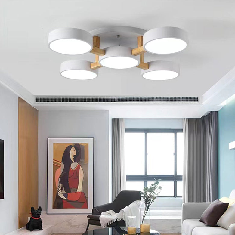 Minimalist Iron Multi-Round Ceiling Light