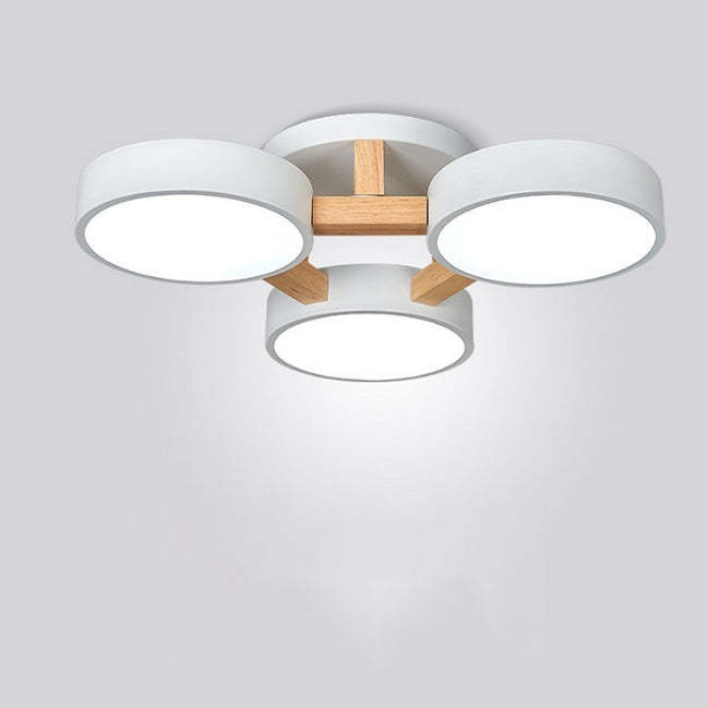 Minimalist Iron Multi-Round Ceiling Light — 3 / Infinitely Dimmable / White - 110V-120V For US/CA