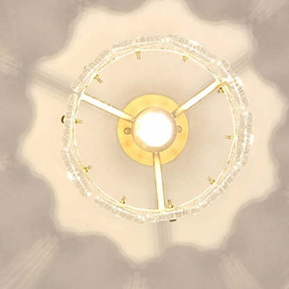 French Copper Lace Round 1-Light Ceiling Light