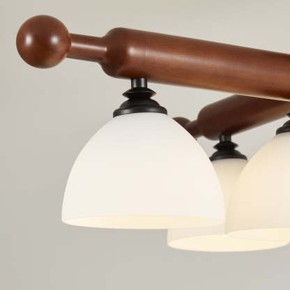 French Wood Branch Bowl 4/6/8-Light Ceiling Light