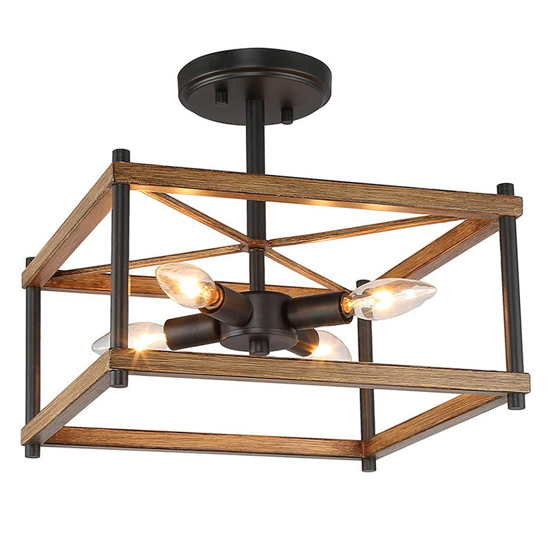 Industrial Iron 2/4-Light Ceiling Light