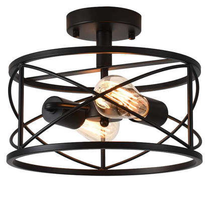 Industrial Iron 2/4-Light Ceiling Light