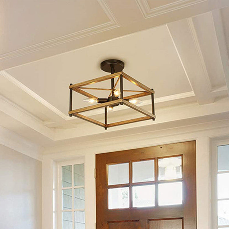 Industrial Iron 2/4-Light Ceiling Light