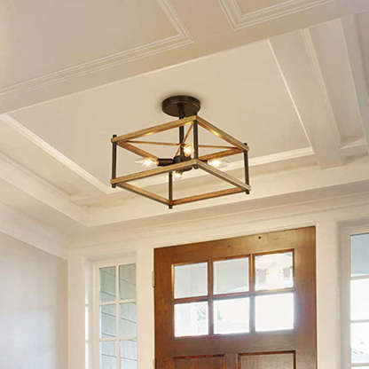 Industrial Iron 2/4-Light Ceiling Light