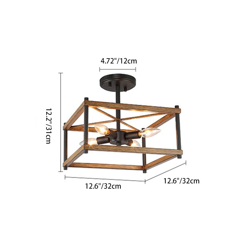 Industrial Iron 2/4-Light Ceiling Light
