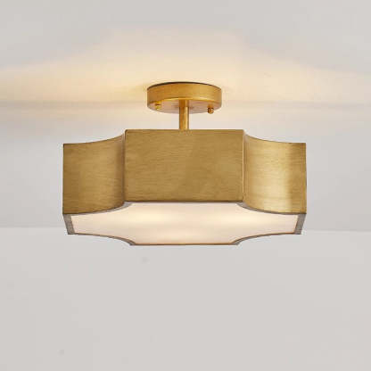 Retro Iron Quadrilateral 3-Light Ceiling Light — 220V-240V For UK/AU