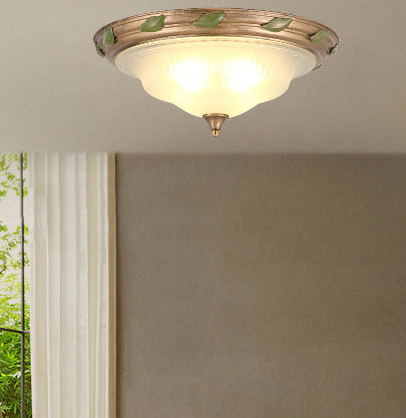 European Iron Glass Cone 3/4/5-Light Flush Mount