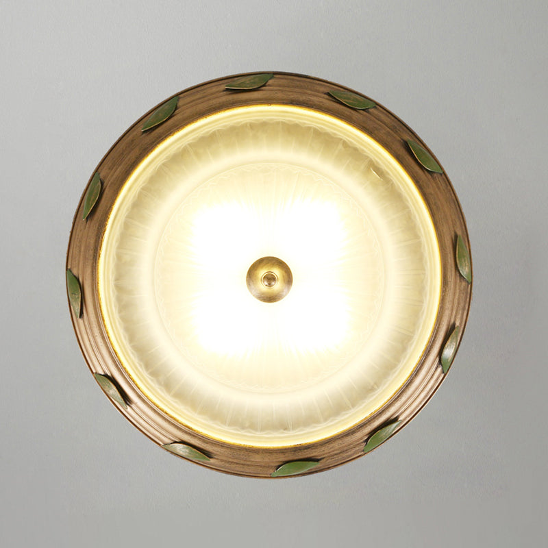 European Iron Glass Cone 3/4/5-Light Flush Mount