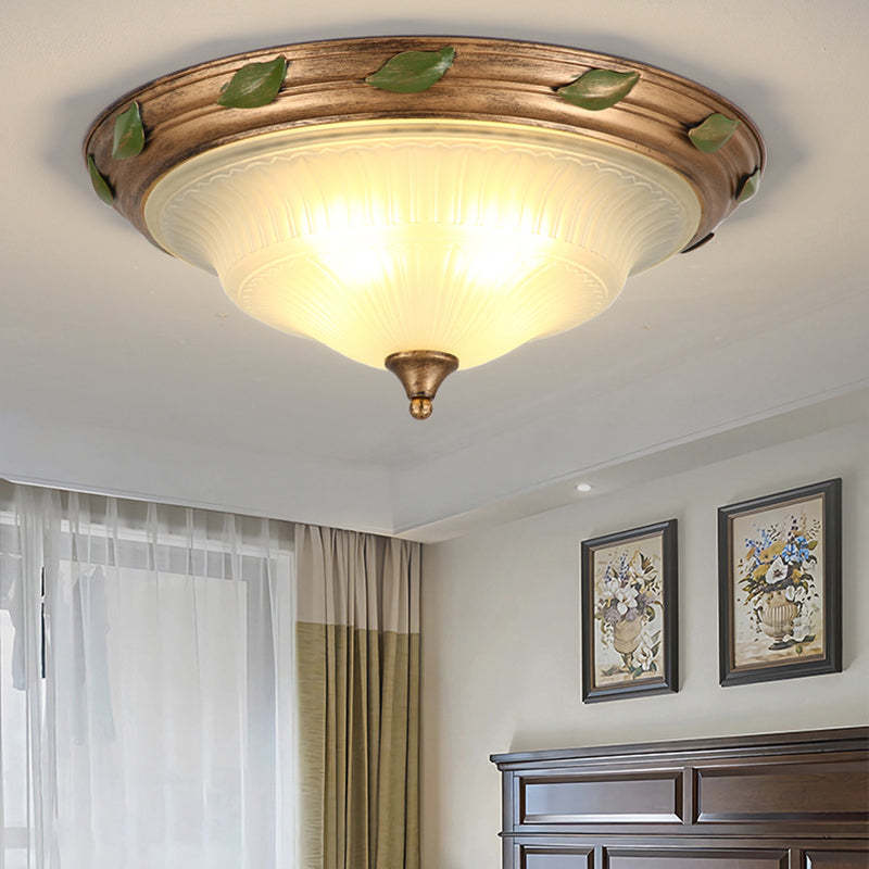 European Iron Glass Cone 3/4/5-Light Flush Mount