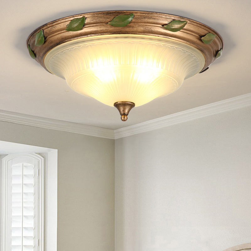 European Iron Glass Cone 3/4/5-Light Flush Mount