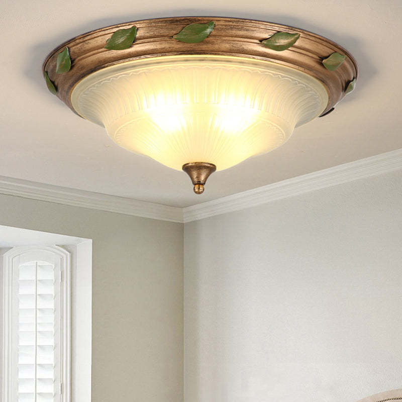 European Iron Glass Cone 3/4/5-Light Flush Mount