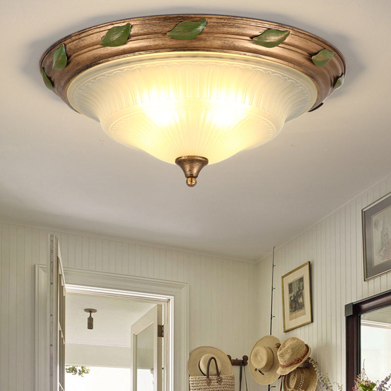 European Iron Glass Cone 3/4/5-Light Flush Mount