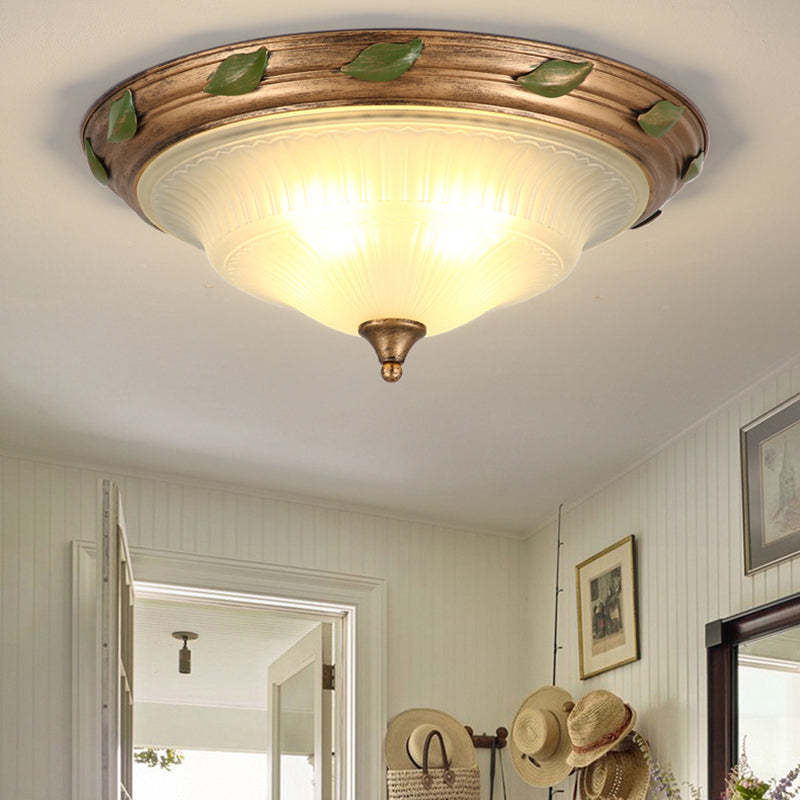 European Iron Glass Cone 3/4/5-Light Flush Mount