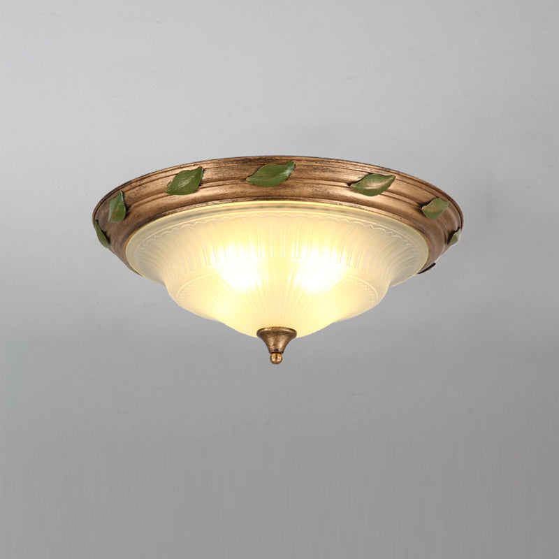 European Iron Glass Cone 3/4/5-Light Flush Mount