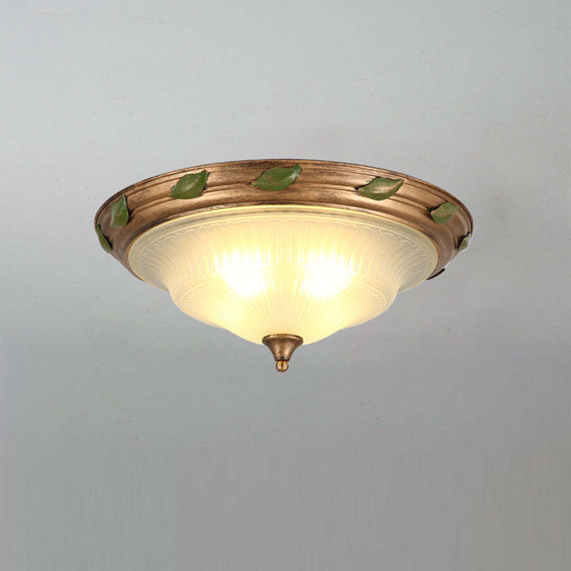 European Iron Glass Cone 3/4/5-Light Flush Mount