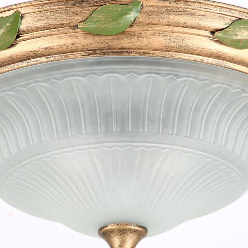 European Iron Glass Cone 3/4/5-Light Flush Mount