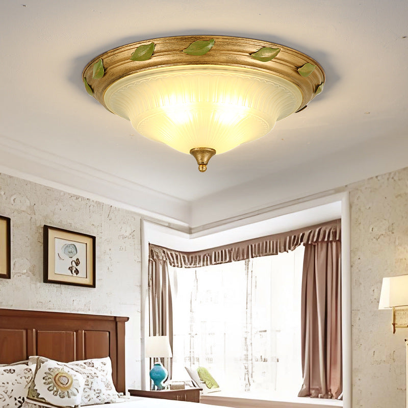 European Iron Glass Cone 3/4/5-Light Flush Mount