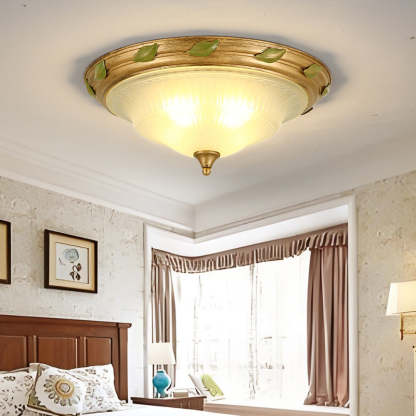 European Iron Glass Cone 3/4/5-Light Flush Mount