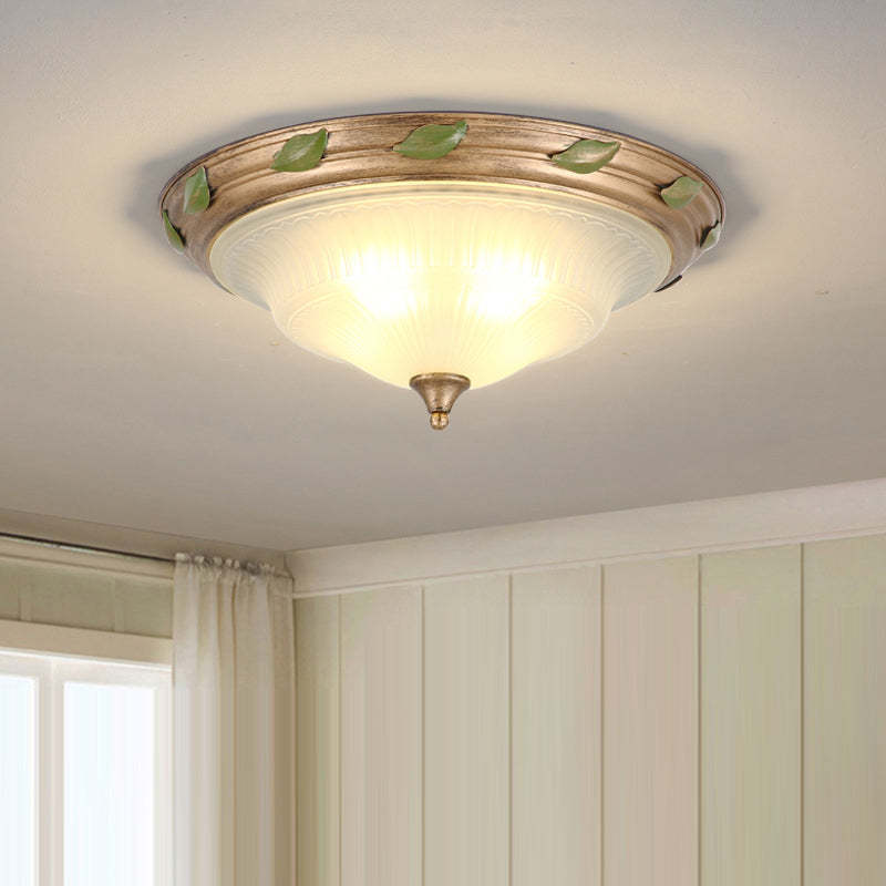 European Iron Glass Cone 3/4/5-Light Flush Mount