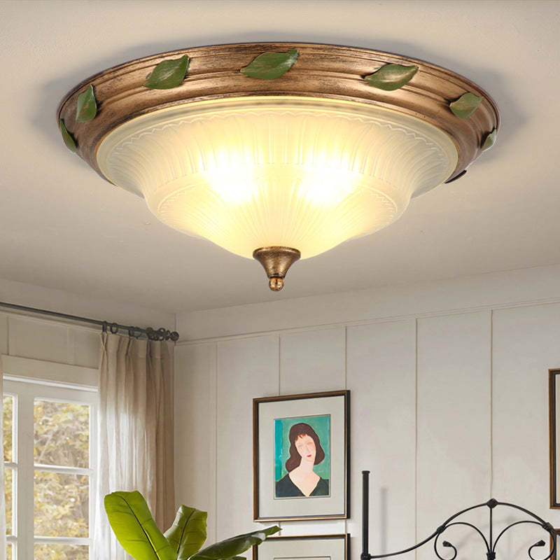 European Iron Glass Cone 3/4/5-Light Flush Mount