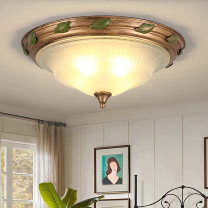 European Iron Glass Cone 3/4/5-Light Flush Mount